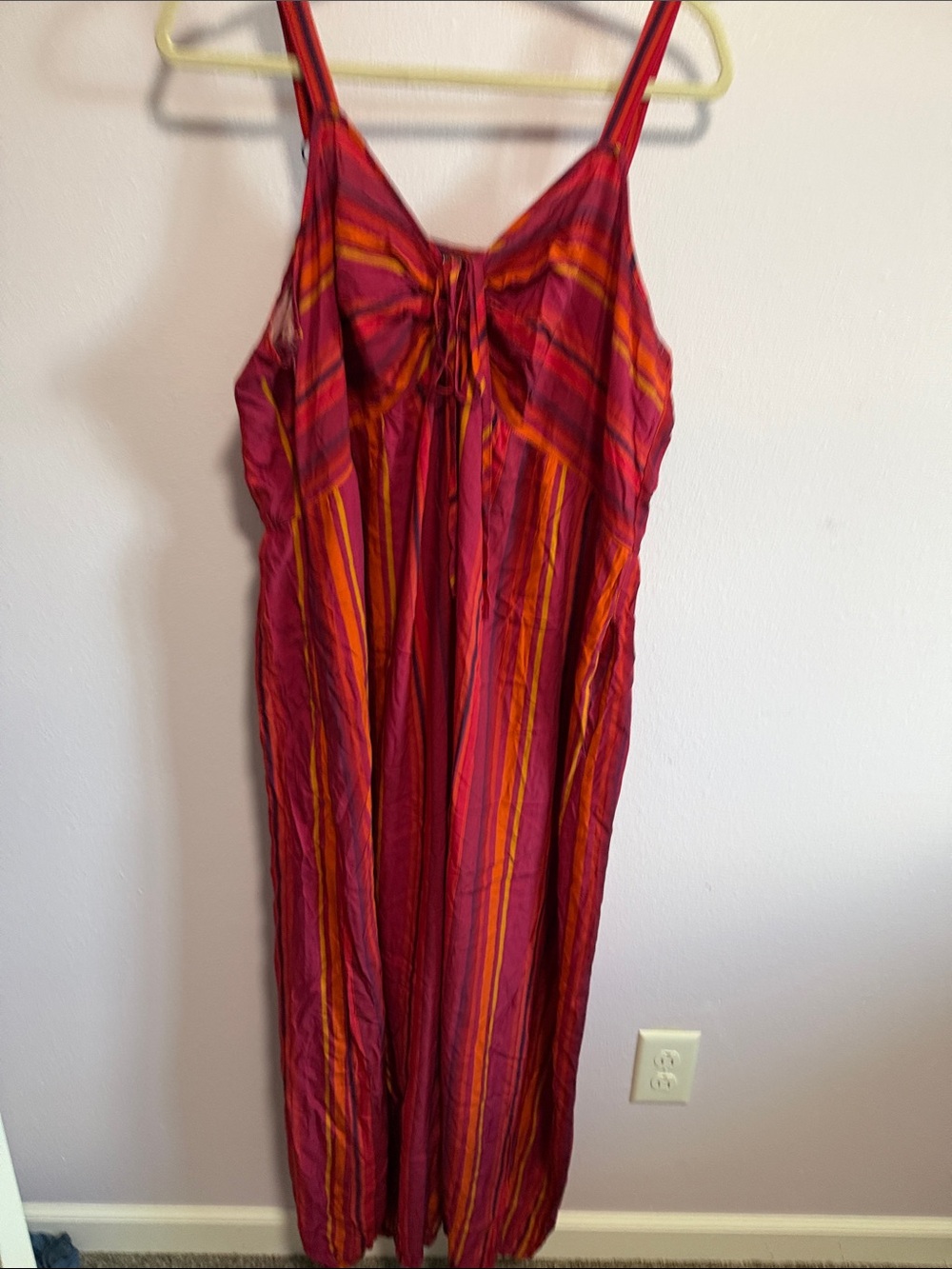 Striped Red & Orange jumpsuit - Picture 2 of 8